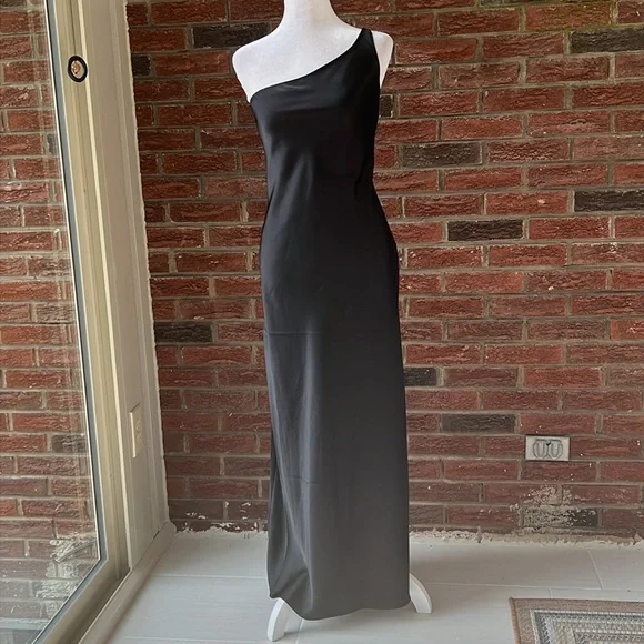 All Saints | Dresses | All Saints Studio Oneshoulder Maxi Slip Dress Black  Size Small | Poshmark